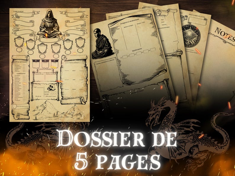 DND Character Sheet Sage PDF – Dungeons & Dragons 5th Edition Scholar ...