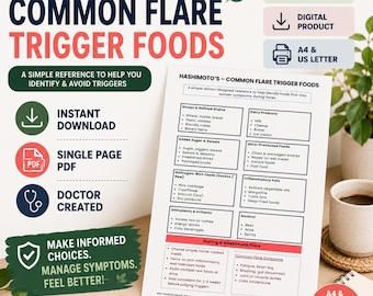 Hashimoto's Flare Trigger Foods List | Thyroid Diet (PDF)