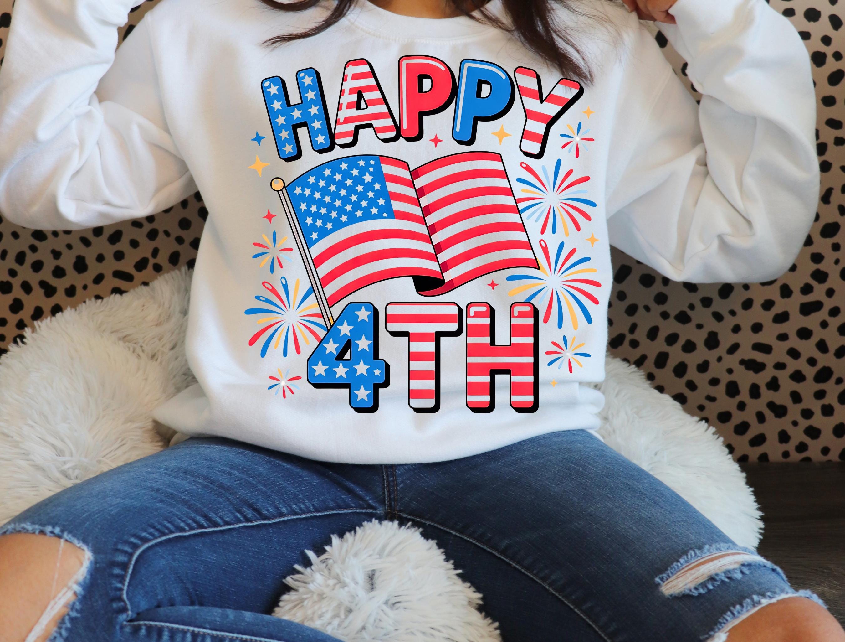 Happy 4th American Flag SVG PNG – Patriotic USA Flag Cricut File ...