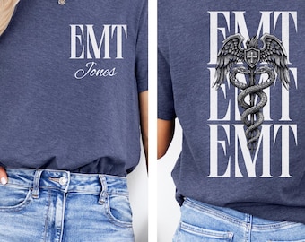 Personalized EMT Shirt, Paramedic Gift, EMS or Firefighter Tee, Emergency Medical Technician Shirt, Custom emt Tee for ER Tech or Paramedic