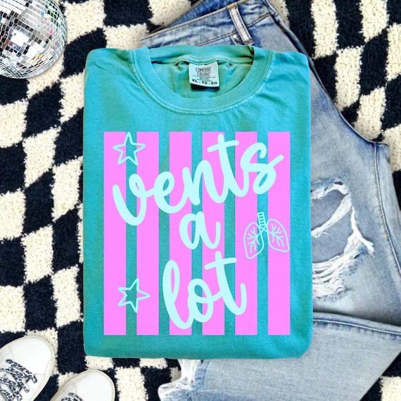 Respiratory Therapist Shirt, Funny RT Gift Respiratory Therapy Summer tee Striped RT Shirt Vents A Lot Comfort Colors RT Graduation Gift