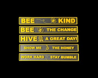 Bee Puns Magnetic Sign Set – Fridge & Office Decor