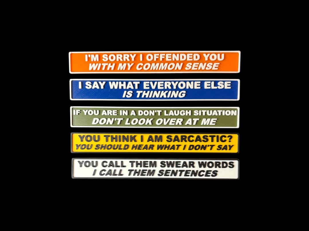 Outspoken #1 - 8x1 Individual Magnetic Colorful Office Signs With ...