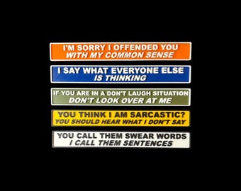 Outspoken #1 - 8x1 Individual Magnetic Colorful Office Signs with Sarcastic Workplace Humor