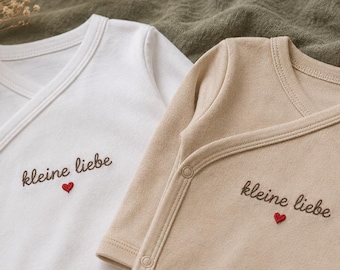 Embroidered Organic Cotton Baby Bodysuit | Kleine Liebe, Personalized Gifts