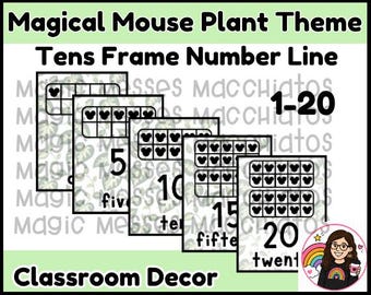 Magical Mouse Plant-Themed Number Line | Classroom Decor | Numbers 1-20 | Back to School