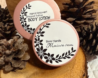 Tallow Skincare Gift Set – Whipped Body Butter & Hand Cream for Dry Skin