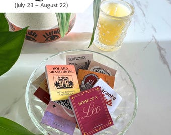 Leo Matchbook Set of 10 – Handmade Custom Astrology Matches (Zodiac Edit)