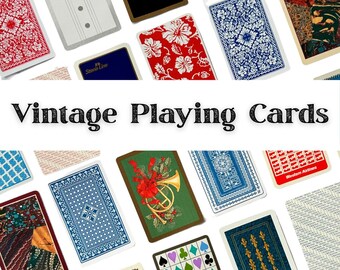 30 Unique Vintage Playing Card Bundle  |  Junk Journal, Scrapbooking, Crafts