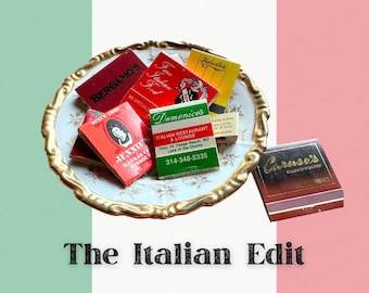 Vintage Matchbooks & Matchboxes Lot – 10 Assorted Colors, Mostly Unstruck (The Italian Edit)