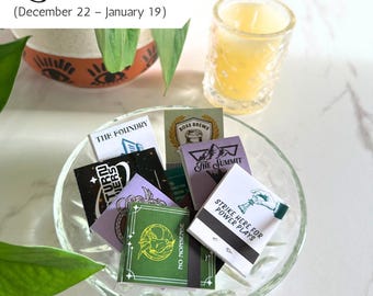 Capricorn Matchbook Set of 10 – Handmade Custom Astrology Matches (Zodiac Edit)