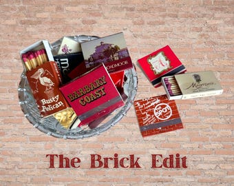 Vintage Matchbooks & Matchboxes Lot – 15 Assorted Colors, Mostly Unstruck (The Brick Edit)