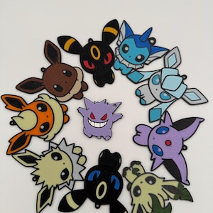 Porte-clés 2D Évoli et évolutions Pokémon –  – Accessoire sac ou clés