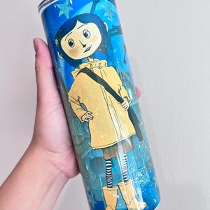 20oz Coraline tumbler, Coraline, Coraline Jones, Pink Palace, Gift for Kids, custom tumbler,  Coraline lover, Halloween tumbler