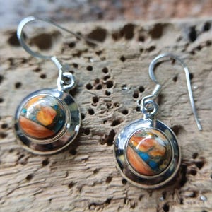 Auster Türkis Sterling Silber Ohrringe: Boho südwestlichen Schmuck
