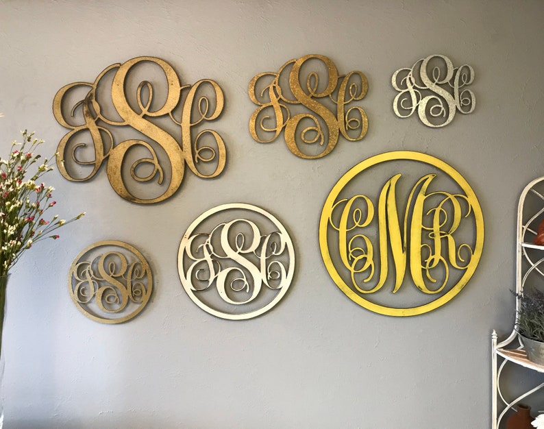 family sign Metal Wall Art Home Decor Brush Script Handmade Choose your Size 13, 17, 24 or 32 wide, Choose your Patina Color image 6