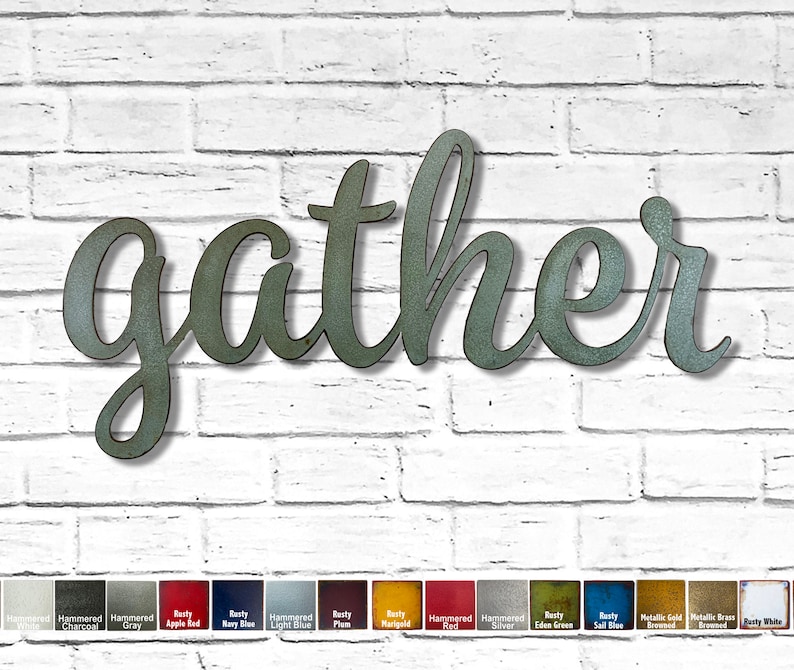 Gather Metal Wall Art Home Decor Choose Your Size Etsy