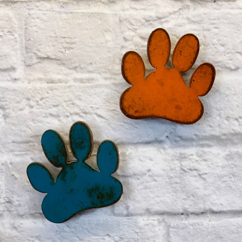 Paw Print Metal Wall Art Home Decor Choose Your Size Etsy