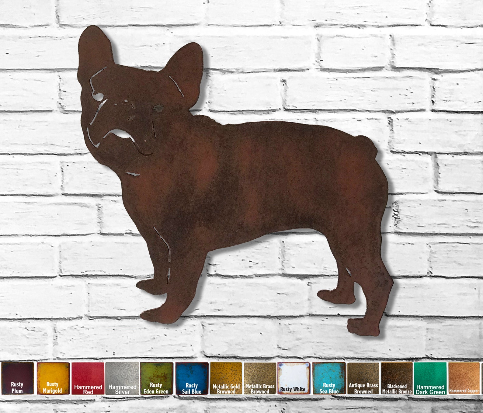 French Bulldog Metal Wall Art Handmade Choose 11 Etsy