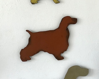 Cocker Spaniel - Metal Wall Art - Handmade - Choose 17" or 23", your Patina Color and from 20 different Dog Breeds!
