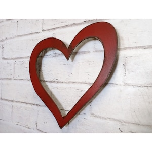 Shabby Chic Heart Metal Wall Art Home Decor Choose 8.5, 12, 17 or 20 wide, Choose a Patina Color Handmade Hollowed Heart Cutout image 10