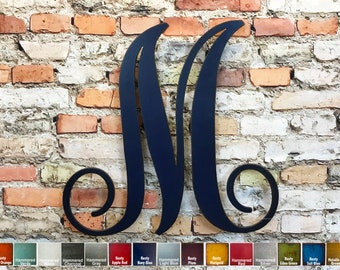 Letter M -Metal Wall Art Home Decor- Choose 8", 12", 16" or 22" inch tall - Monogram - Choose your Patina Color, and any Letter!