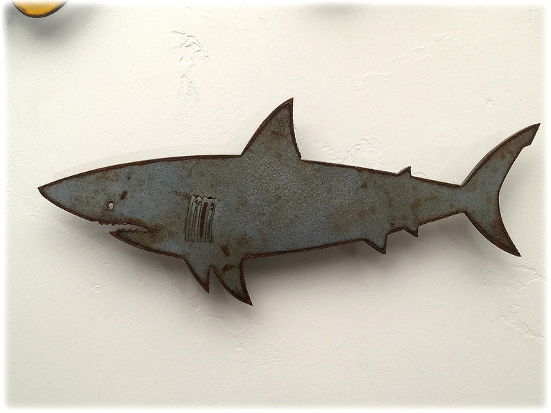Shark Metal Wall Art Home Decor Handmade Choose Your Etsy