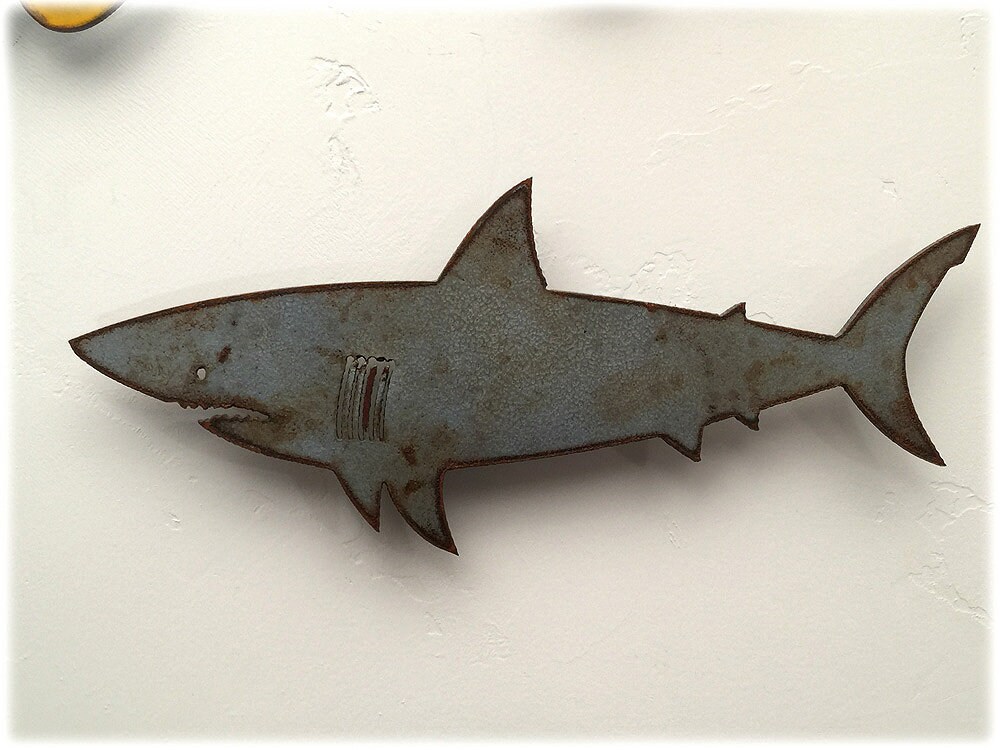 Shark Metal Wall Art Home Decor Handmade Choose Your | Etsy