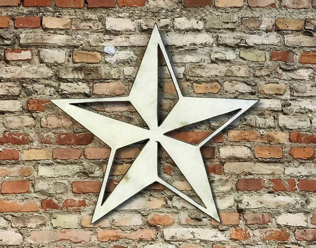 Nautical Star Metal Wall Art Home Decor Handmade Choose Your Size and ...