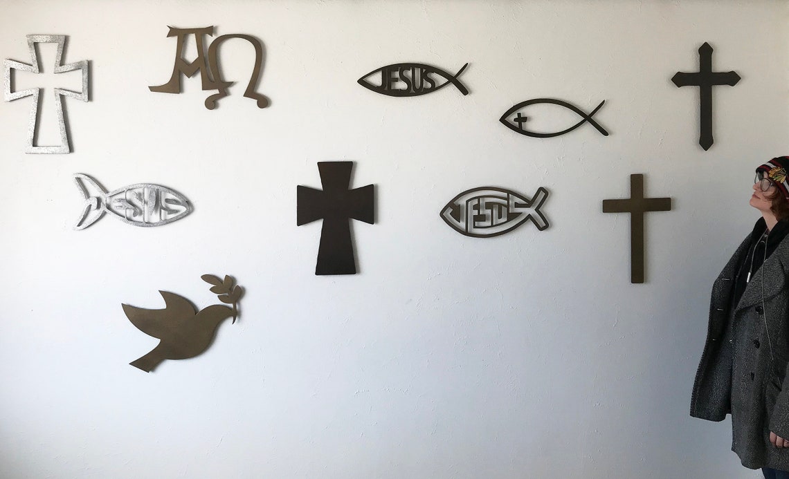 Jesus Fish Metal Wall Art