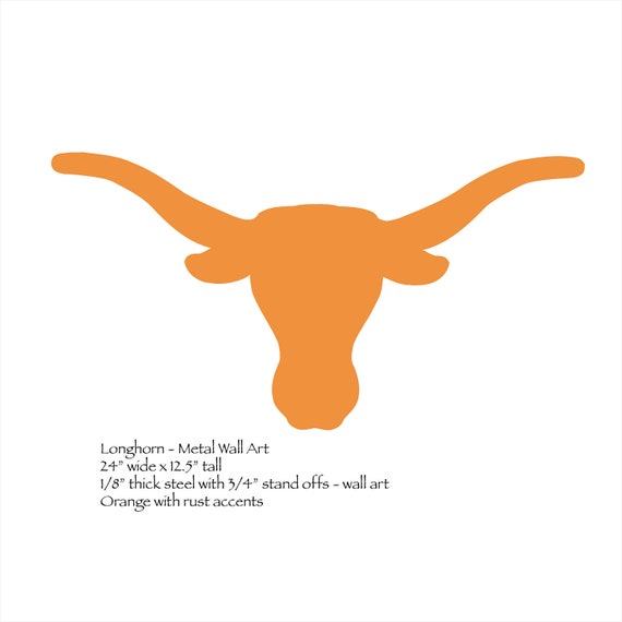 Texas Longhorn Wall Art Choose Your Size Metal