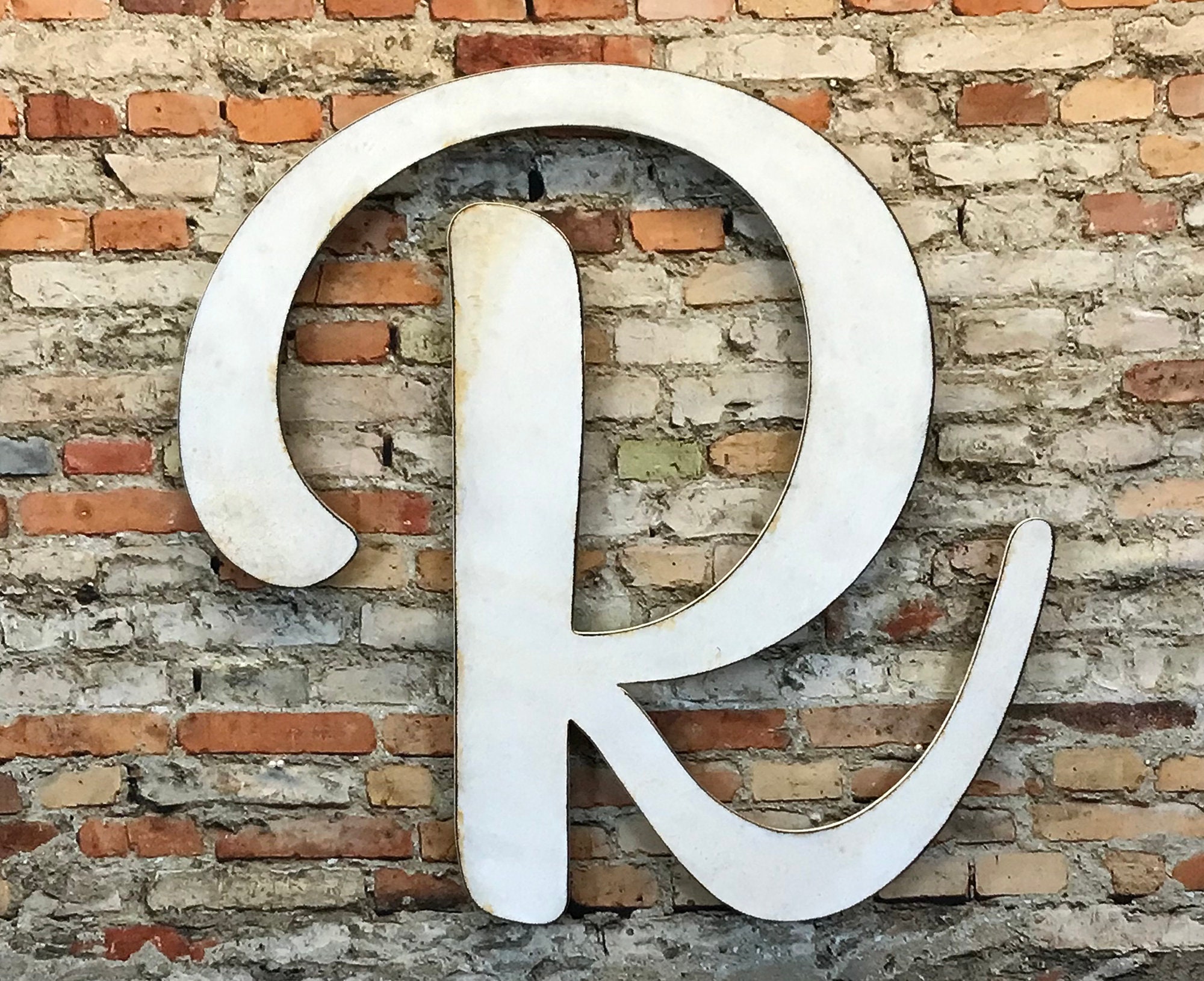 Letter R Metal Wall Art Home Decor Choose 8 12 Etsy