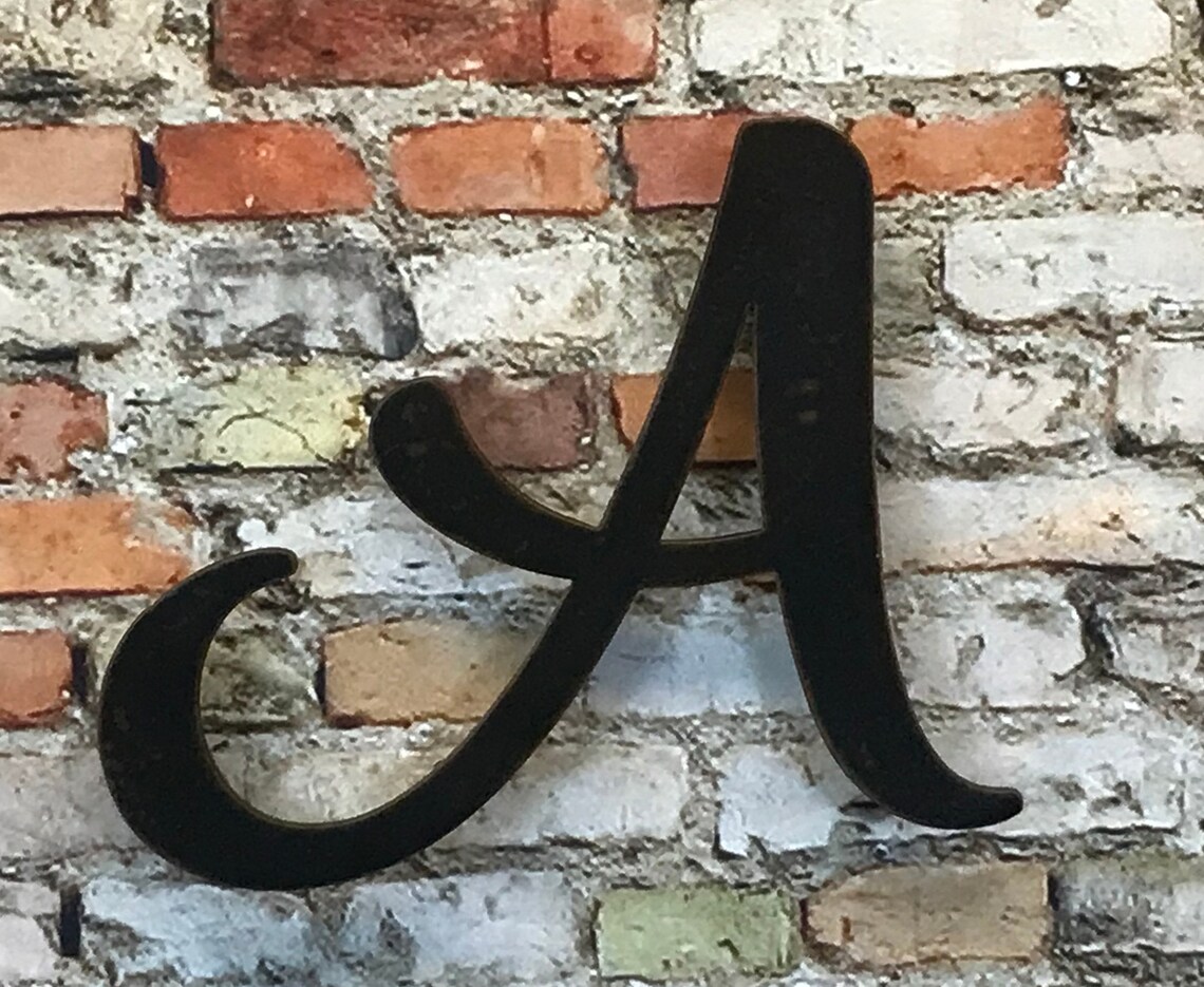 Letter A Metal Wall Art Home Decor Choose 8 12 Etsy