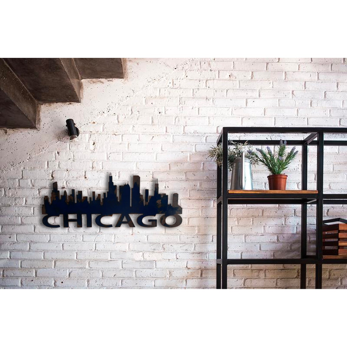 Chicago Skyline Metal Wall Art Choose 23 30 or Etsy