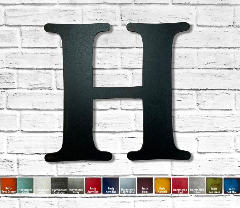 Metal Letter H 8 12 16 22 Etsy