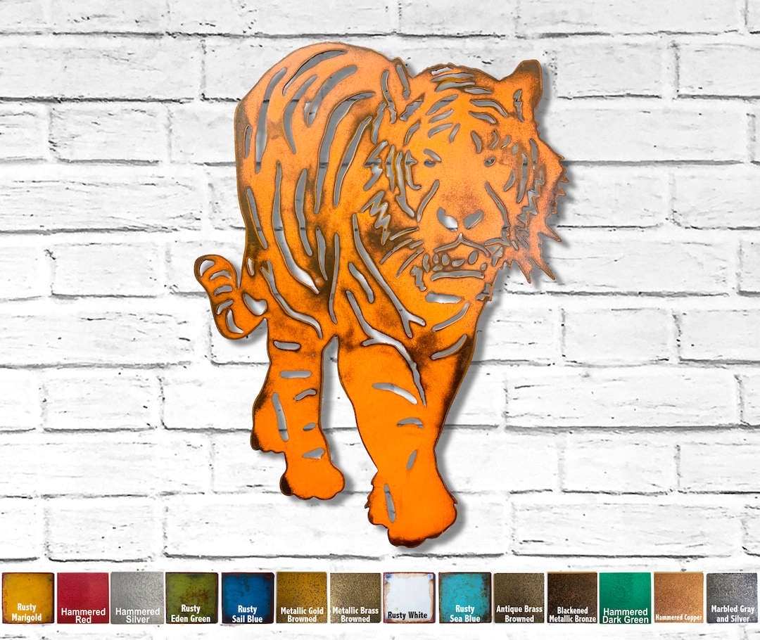 Tiger Metal Wall Art Home Deco Choose 23, 30, 36 or 40 Choose Your