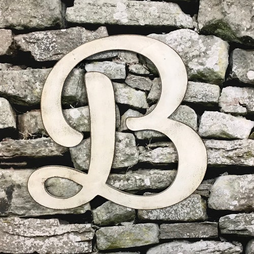 Letter B metal Wall Art Home Decor Choose 8 12 Etsy