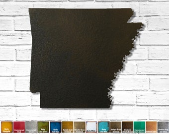 Arkansas - Metal Wall Art Home Decor -Handmade- Choose 10", 16", 22" or 32" wide - Handmade - Choose a patina color - and Choose any State