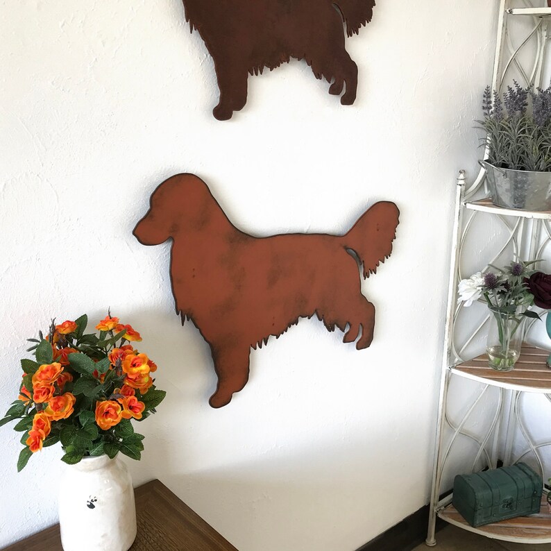 Golden Retriever Metal Wall Art Handmade Choose Etsy