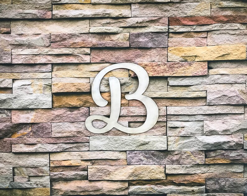 Letter B Metal Wall Art Home Decor Choose 8 12 Etsy