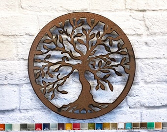 Tree of Life - Metal Wall Art Home Decor - Choose 12", 17",  24", 30" or 36" Choose a Patina Color - Living Room Home Office Bedroom