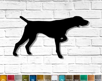 German Shorthaired Pointer - Metal Wall Art Home Decor - Choose your Size 11", 17" or 23" wide, Choose your Patina Color!