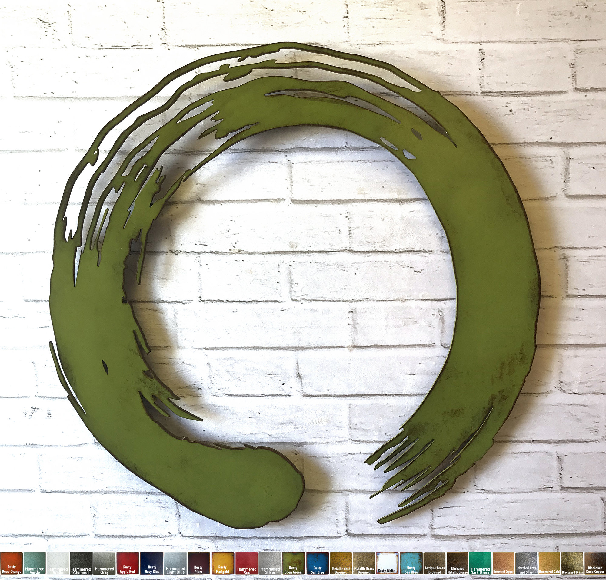 Enso Circle Buddha Metal Wall Art, Large Metal Decor, Yoga Studio Decor, Black Wall Art, Enso