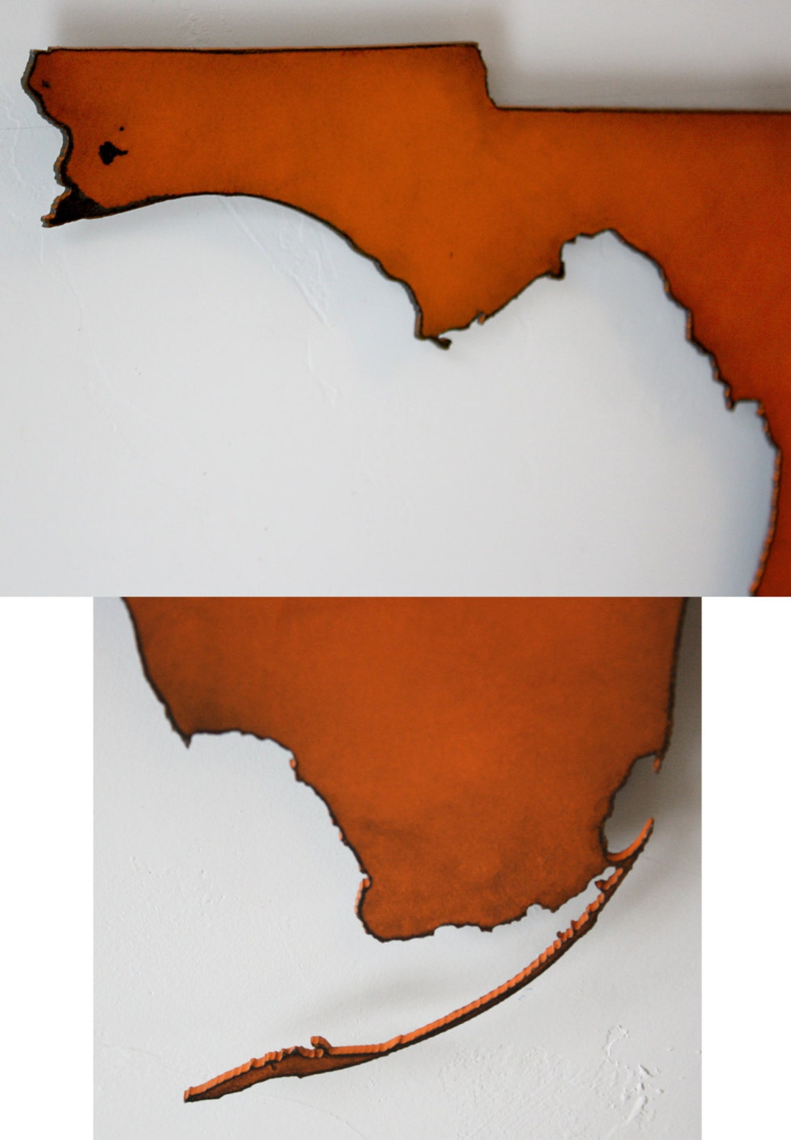 Florida map 20 tall metal wall art FL wall decor Etsy