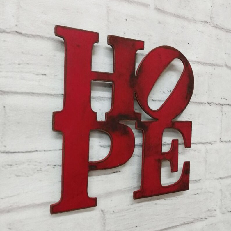 HOPE Wall Art Metal Sign Choose 8 11 17 Etsy