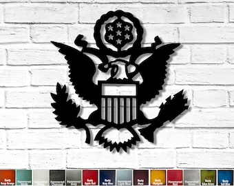 Military Symbol - Metal Wall Art - Choose 12", 17" or 23" wide, Choose your Patina Color and Choose from different Military Symbols