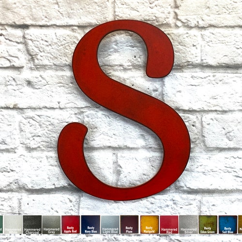 Letter R metal Wall Art Home Decor Choose 8 12 Etsy