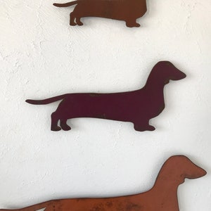 Dachshund Metal Wall Art home decor Handmade Choose 11, 17 or 23 Choose your Patina Color, OR Choose from 20 different Dog Breeds Dachshund