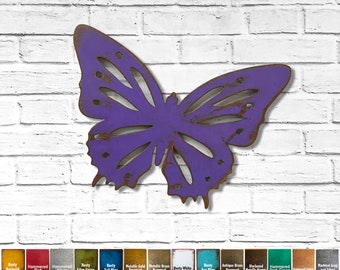 Butterfly - Metal Wall Art Home Decor - Handmade - Choose 12", 17" or 23" wide your Patina Color - Hanging Butterfly