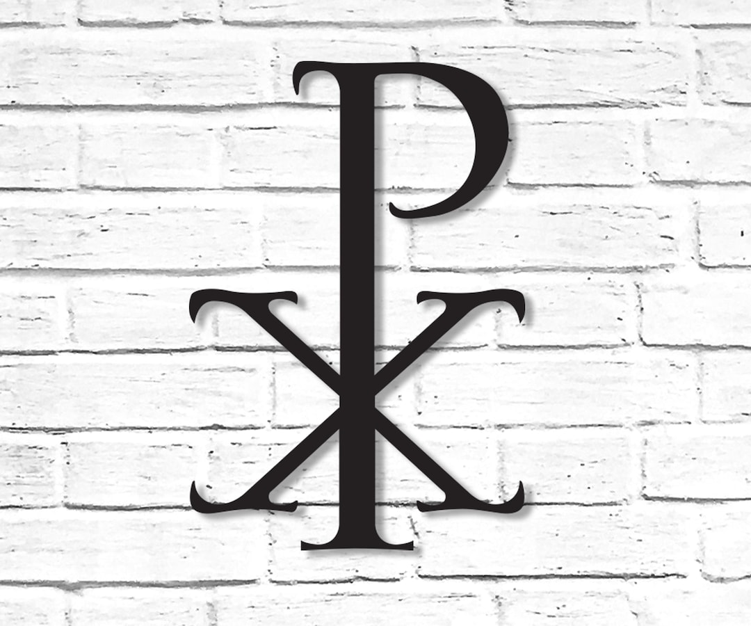 Chi Rho Symbol - Metal Wall Art Home Decor - Choose 16